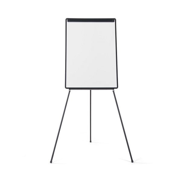 Flipchart magnétique Bi-Office avec cadre en plastique et porte-papier réglable, noir 70x100cm, EA2306475