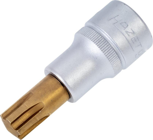 Douille de tournevis Hazet, carré creux 12,5 mm (1/2 pouce), cannelure interne Ribe-CV, M12, 991-12