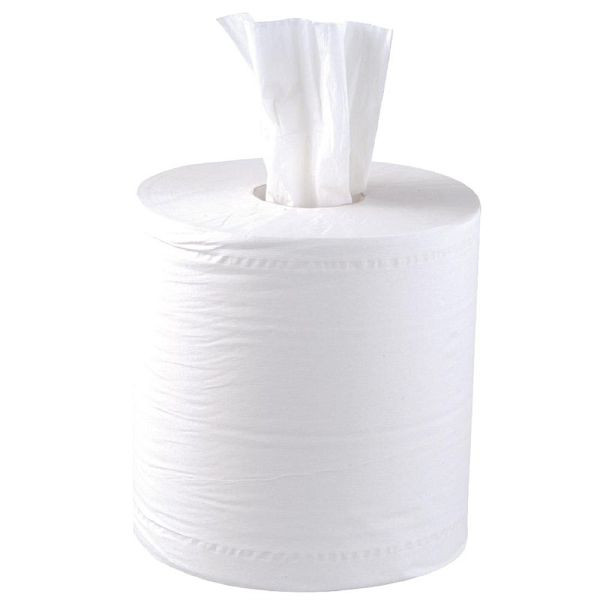 Rouleaux d'essuie-mains Jantex pour déroulement intérieur, blanc, 2 plis, UE : 6 pièces, DL920