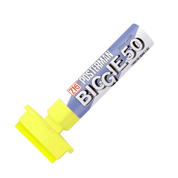 Marqueur Eichner Postermann, couleur : jaune fluo, imperméable, largeur 50 mm, 9219-00006-540