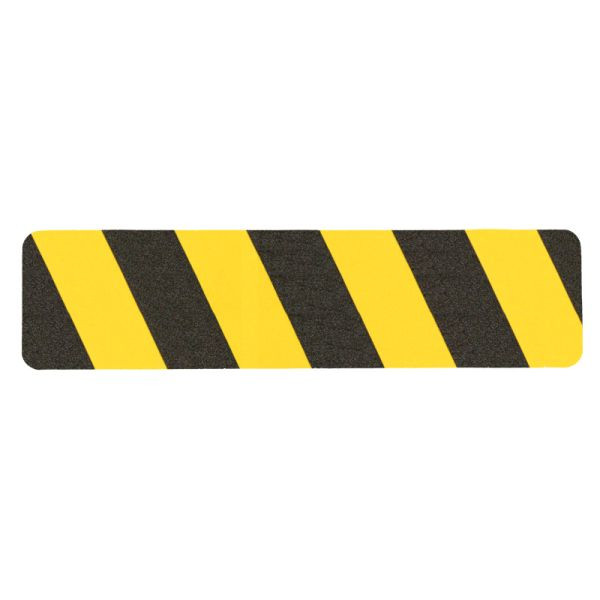 m2 revêtement antidérapant Easy Clean, noir/jaune, bandes individuelles 150x610mm, UE : 10 pièces, M3WV101501