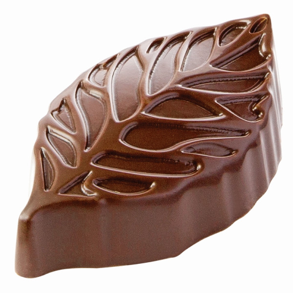 Moule à chocolat Schneider - feuille, 275 x 135 x 24 mm / 44,5 x 26 x 13,5 mm, 10 g, 3 x 7 pièces, 421830
