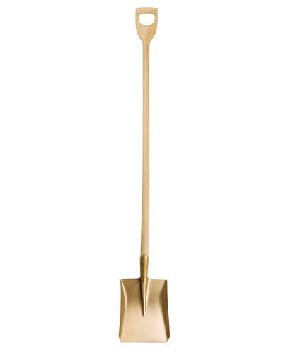 Pelle de bordure DENIOS avec manche en D, 240 x 290 x 1150 mm, bronze spécial, anti-étincelles, 265-043