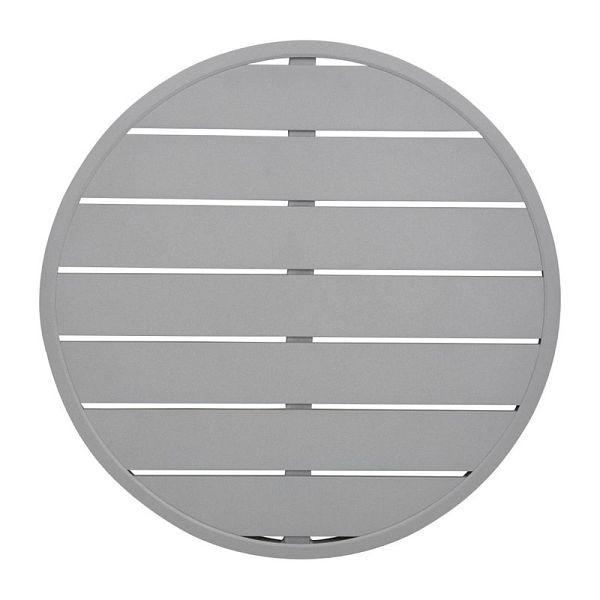 Plateau de table rond en aluminium gris clair Bolero 580mm, FX038