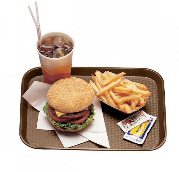 Plateau Cambro Fast Food 35 x 45 cm Marron, VE: 12 pièces, 1418FF167