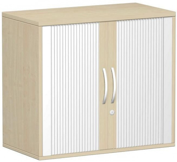 geramöbel panneau supérieur pour armoire à volets roulants croisés 25 mm, avec pieds réglables, verrouillable, 800x425x720, argent/érable, S-381110-SA
