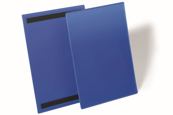 Pochette d'identification magnétique DURABLE A4 portrait, bleu foncé, paquet de 50, 174407
