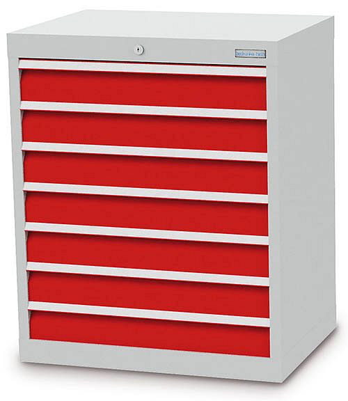 Armoire à tiroirs Bedrunka+Hirth, profondeur 500 mm, R 24-16, nombre de tiroirs : 7, 680 x 500 x 819 mm, 7 x tiroirs (7x 100 VA), capacité de charge 50 kg, 68 700