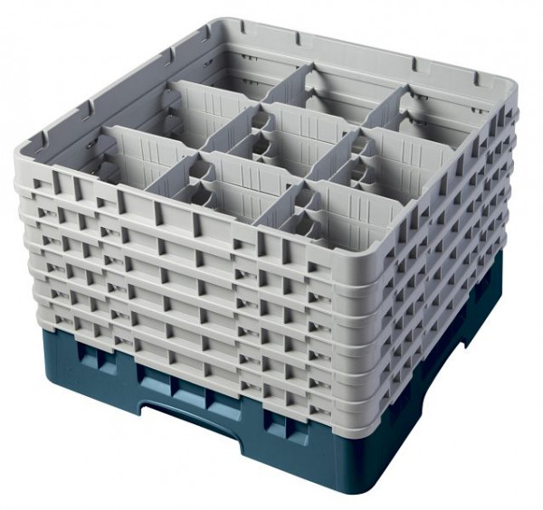 Panier de lavage Cambro 9 compartiments Camrack® 30 cm turquoise, SU: 2 pièces, 9S1114414