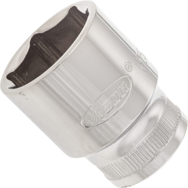 Insert de clé à douille VIGOR, carré creux 12,5 mm (1/2 pouce), profil à six pans extérieurs, 24 mm, V2570N