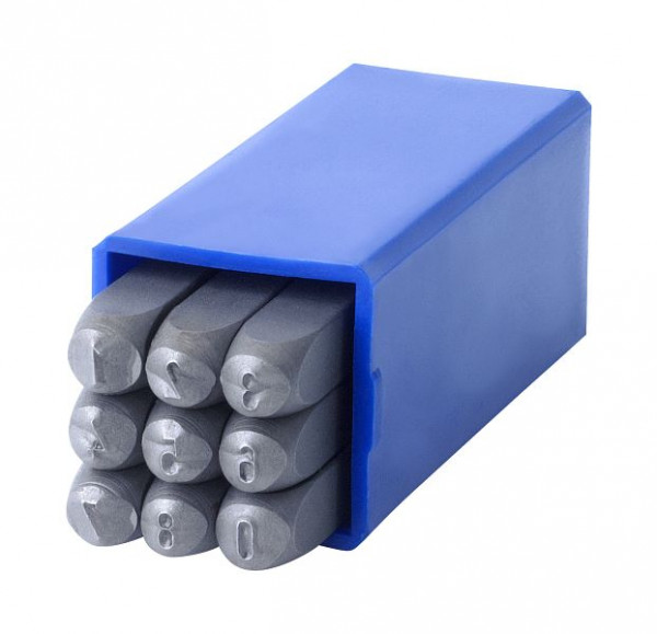 GRAVUREM numéros de poinçon standard GRAVUREM S 0-9, hauteur de police : 1 mm, 10001000