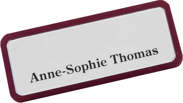 Badge nominatif en plastique Eichner Violet 9218-03013
