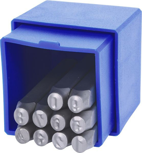 KS Tools - Jeu de tampons de gaufrage numérotés, 10 pièces, 156.0467