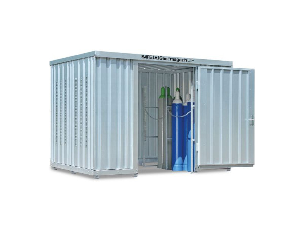Chargeur à gaz SÄBU SAFE 348 LIF, galvanisé, assemblé, sans socle, 3050 x 2170 x 2250 mm