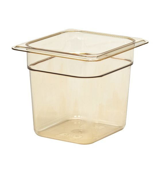 Cambro H-PAN™ GN1/6-150 Casseroles résistantes à la chaleur, 2,2 L, Ambre, Lot de 6, 66HP150