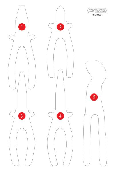 KS Tools Insert en mousse vide pour 812.0005, 812.0005-97