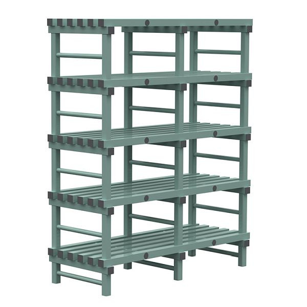 Etagère Euro REA 1500x600x1850mm, 5 montants au pas de 350mm, 308.193