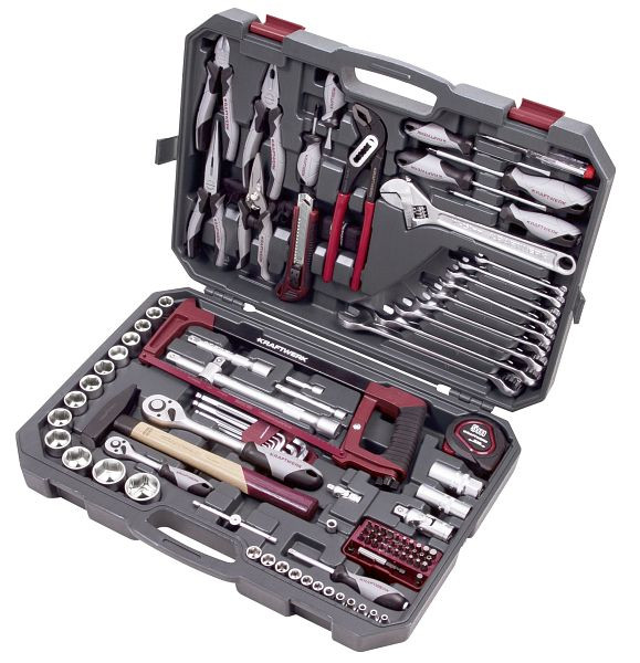 Mallette à outils Kraftwerk, basique, 1/4 "+1/2", 115 pièces, 204105600