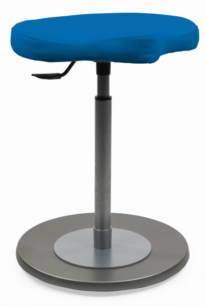 Tabouret pendulaire Mayer Sitzmöbel avec siège ergonomique, plaque de base en acier inoxydable, bleu caraïbe, 1168_EF_30565