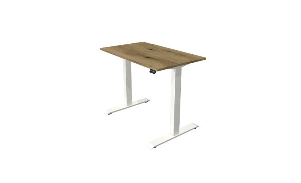 Table d'appoint Kerkmann L 1000 x P 600 mm, réglable en hauteur électriquement de 740 à 1230 mm, chêne, 10389055