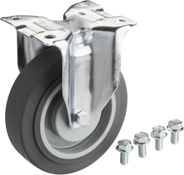 Roulette fixe Hazet, noire, Ø 125 mm (année de construction 31/12/2020) pour chariots d'atelier HAZET Assistent 178 N, 178N-09