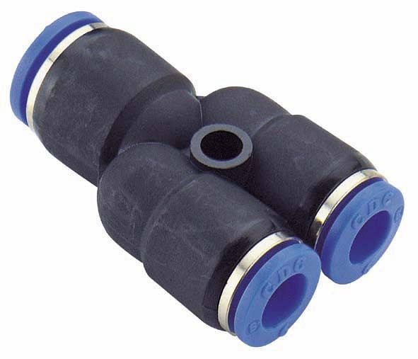 temporisateur B-YVr-2x8-10-KU, raccord Y réduit en plastique, Ø tuyau : 10 mm, Ø tuyau : 8 mm, UE : 10 pièces, 03070118