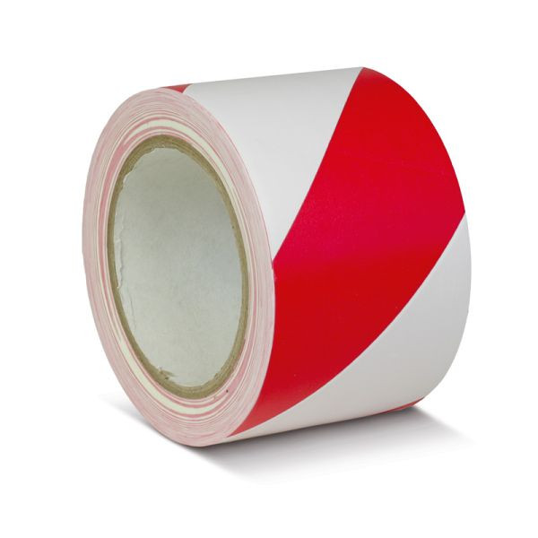 Ruban de marquage au sol Mehlhose standard rouge/blanc 75mmx33m, KMSY07533