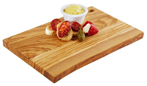 Planche de service APS -OLIVE-, 30 x 20,5 cm, hauteur : 2 cm, bois (olivier), 00871