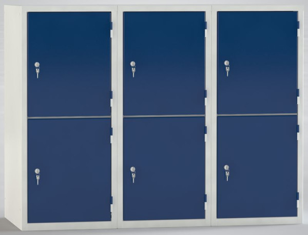 Casier de sécurité KLW - 1000 x 1200 x 500 mm H x L x P, avec 3 x 2 compartiments, 08/87S-2v3h-009