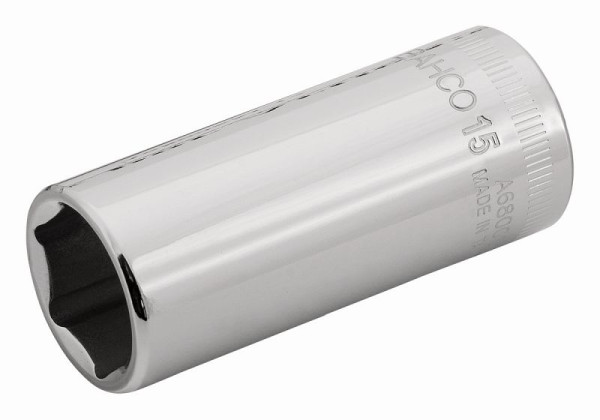 Douille Bahco 1/4", hexagonale, longue, paroi mince, SW 7 mm (conforme aux normes aéronautiques), A6800SM-7