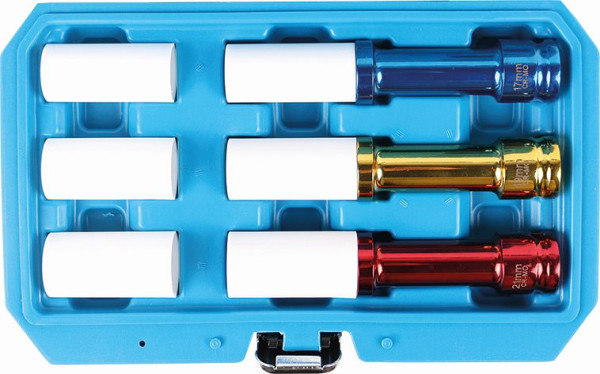 Kunzer Douilles pour écrous de roue à chocs 1/2" longueur : 150 mm, 3 pièces - 17, 19, 21 mm, 7RL03.1