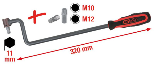 Clé d'alignement KS Tools pour Mercedes, 3 pièces, 150.9470
