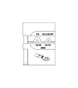 Insert de module GEDORE pour cosses de câble non isolées, 0,5-6, 1830597