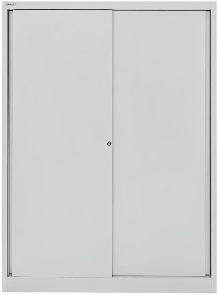 Armoire à portes coulissantes Bisley ECO, 3 étagères, 4 OH, gris clair, SD12173S645