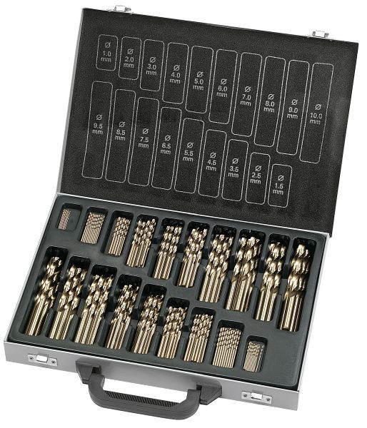 Chargeur de forets hélicoïdaux Kraftwerk 170 pièces HSS-Co 1-10 mm, 13910