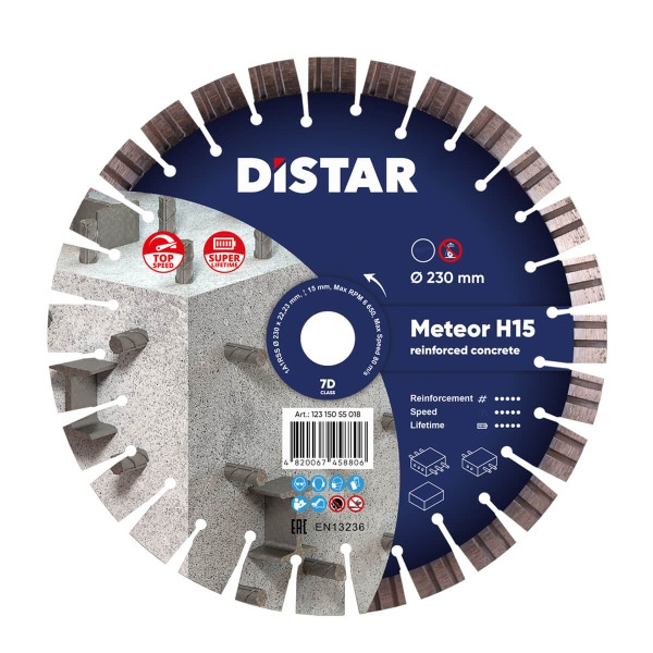 Disque à tronçonner diamant Distar 1A1RSS 230 Meteor H15, 12315055018