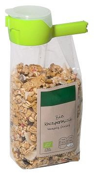 Clip pour sac Contacto, vert avec goulotte verrouillable, 7555/146