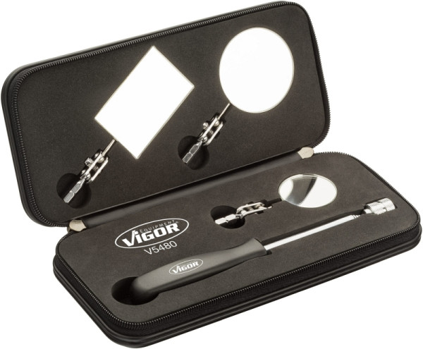 Jeu de miroirs télescopiques VIGOR, nombre d'outils : 4, V5480