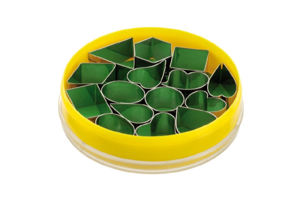 Set d'emporte-pièces décor Schneider "Formes mixtes" 2, 15 pièces, hauteur : 20 mm, acier inoxydable, 199653