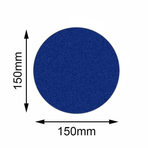 Marqueur de sol Mehlhose Cercle bleu de sécurité 150 mm, UE : 10 pièces, KSBK1V10