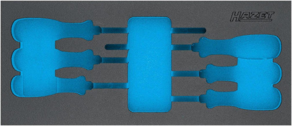 Insert en mousse souple Hazet à 2 composants, pour 163-522/6 Dimensions / longueur : 392 mm x 172 mm Taille du système d'organisation : 1/3+ (172 x 392 mm), 163-522L