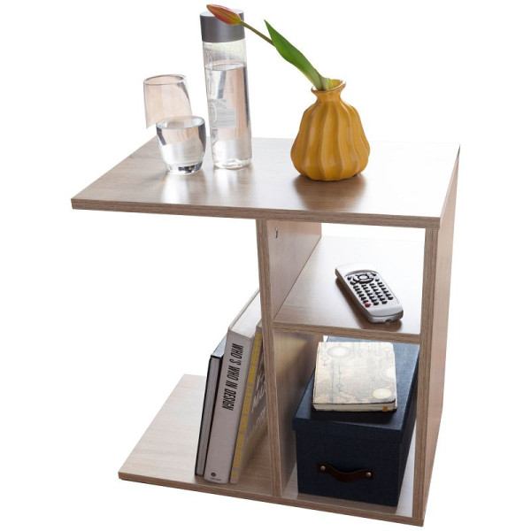 Wohnling table d'appoint MILO 50 x 50 x 30 cm bois design Sonoma, WL5.314