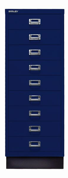 Bisley MultiDrawer™, série 39 avec base, DIN A3, 9 tiroirs, bleu Oxford, L39A39S639