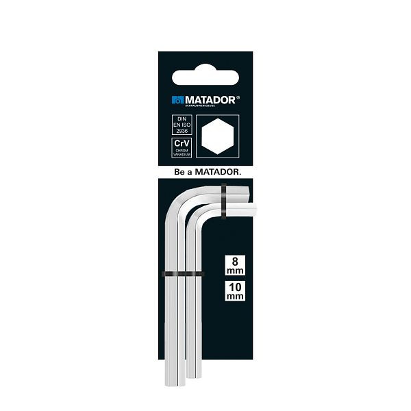 Jeu de tournevis coudés MATADOR, courts, 6 pans, 1,5 / 2 / 2,5 / 3 mm, 0440 9040