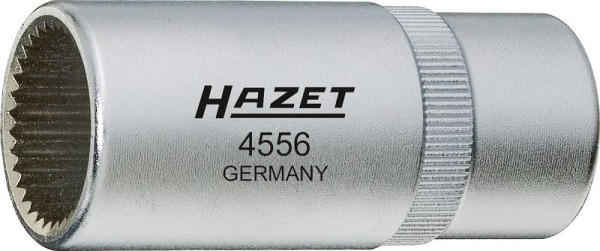Outil de support de soupape de pression Hazet, carré creux 12,5 mm (1/2 pouce), profil cannelé externe, 17,9 x 20 mm, 4556