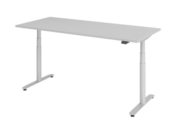Hammerbacher bureau assis-debout électrique 180x80cm gris/argent, VXDLR19/5/S