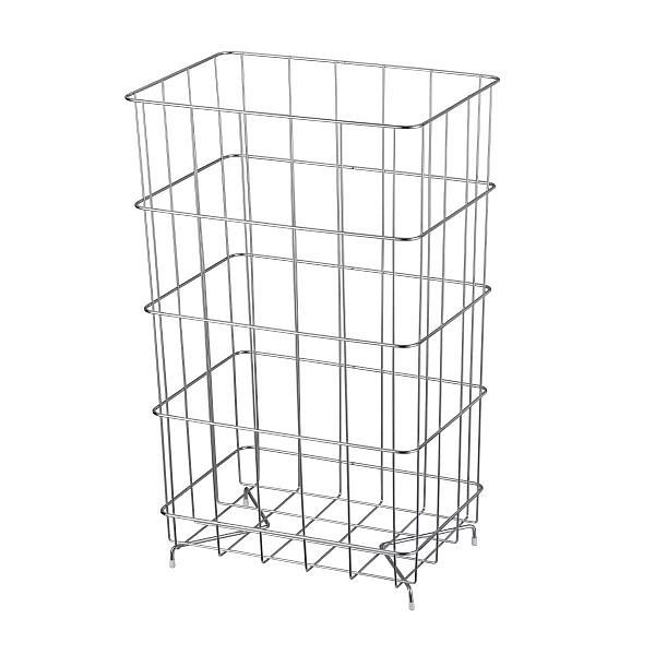 Corbeille Air Wolf d'un volume de 60 litres, série Omicron II, H x L x P : 630 x 400 x 275 mm, acier inoxydable poli, 35-765