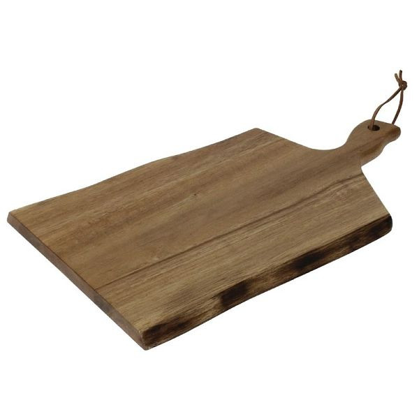 Plateau de service OLYMPIA en bois d'acacia forme d'onde 30,5 x 21,5 cm, GM263