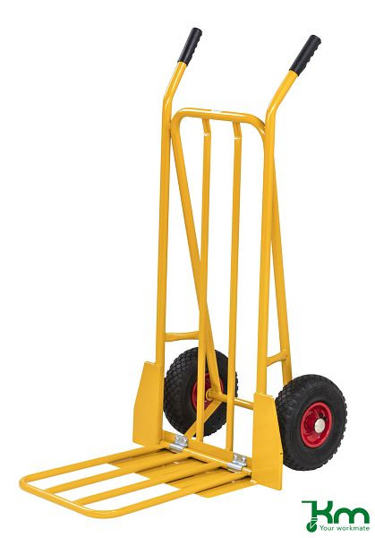 Kongamek Baggage & Sack Truck 780 x 555 x 1110mm Jaune Pneumatiques 260mm KM104