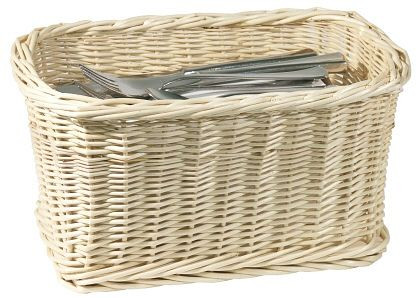 Panier à couverts Contacto 25 x 15 x 15 cm en saule naturel clair, 4890/250